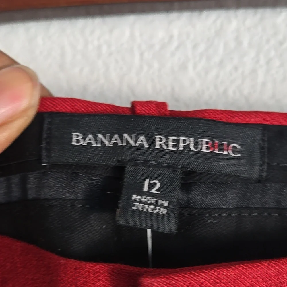 Banana Republic Elegant Red Wide-Leg Retired Style Pants NWT Size 12